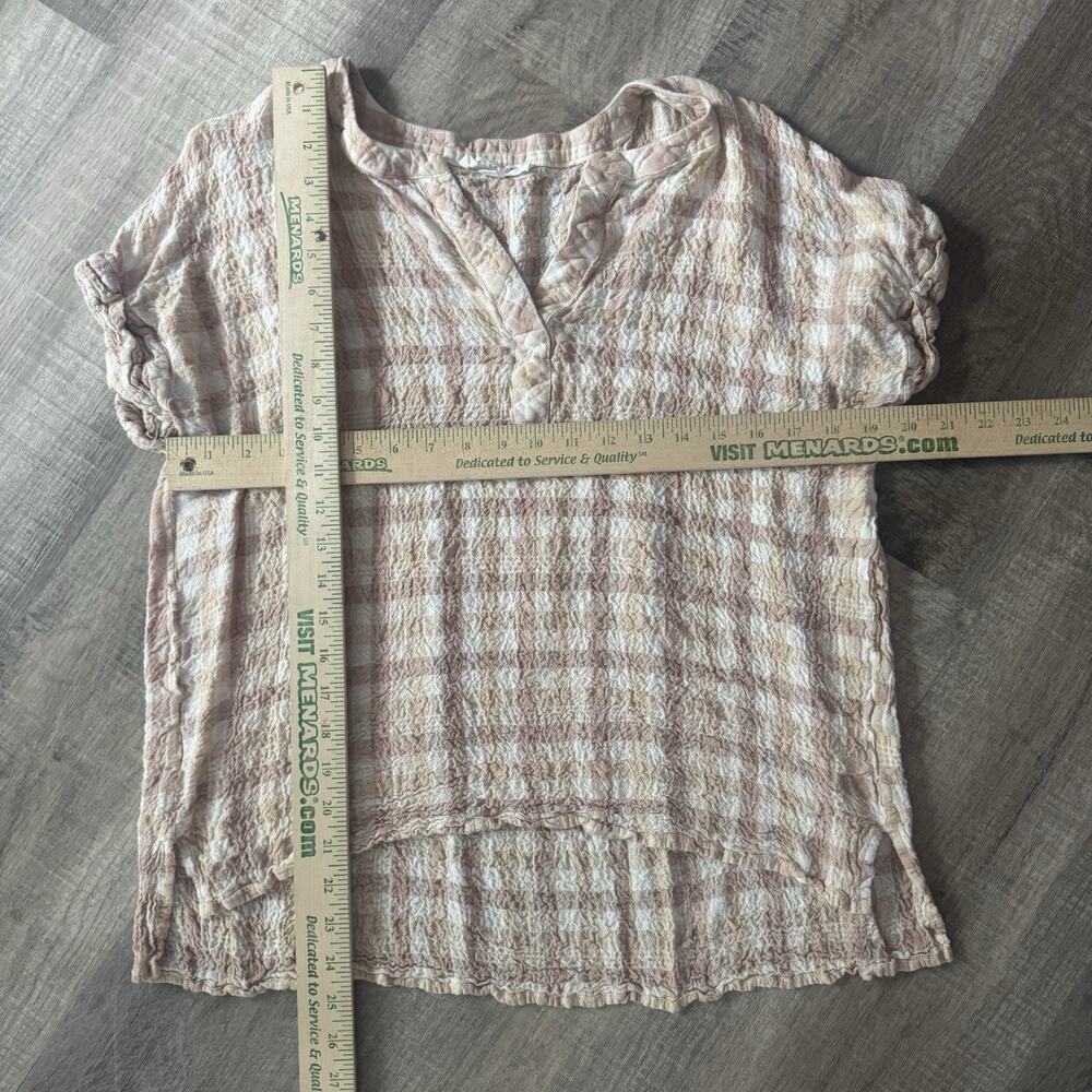 Jane & Delancey Women's Cereal Popover Blouse , Lightweight Cap Sleeves Fits L - Picture 4 of 7